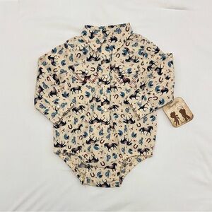 Wrangler Button Up Onesie - Size 12 Months